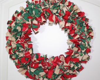 Rag Wreath - Medium