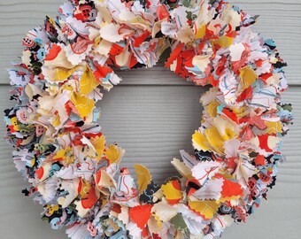 Rag Wreath / Centerpiece - Small