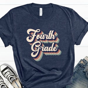 Retro Fourth Grade Teacher Shirt Unisex