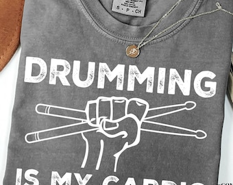 Drumming is My Cardio Shirt, Funny Drummer Gift, Drummer Gifts for Musicians