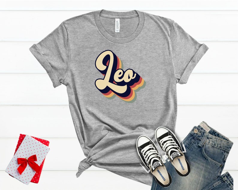 Leo Shirt, Leo Zodiac Shirt, Retro Zodiac t shirt Leo , Leo Birth Sign Tee, Leo Birthday Shirt, Leo Shirt for Men image 5