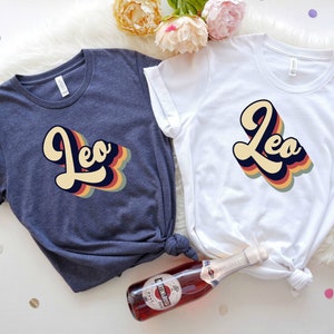 Leo Shirt, Leo Zodiac Shirt, Retro Zodiac t shirt Leo , Leo Birth Sign Tee, Leo Birthday Shirt, Leo Shirt for Men image 2