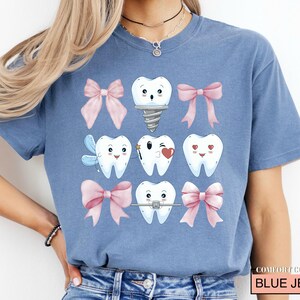 Funny Pink Coquette Dental Shirt, Girly Dental Hygiene Shirt, Dental Hygienist Gift, Dental Student Graduation, Orthodontist Teeth Shirt