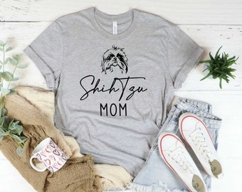 Shih Tzu Mom Shirt  Never Stand Between A Girl And Her Shih Tzu T Shirt  Shih Tzu Gifts  Shih Tzu Dog Shirt for Women