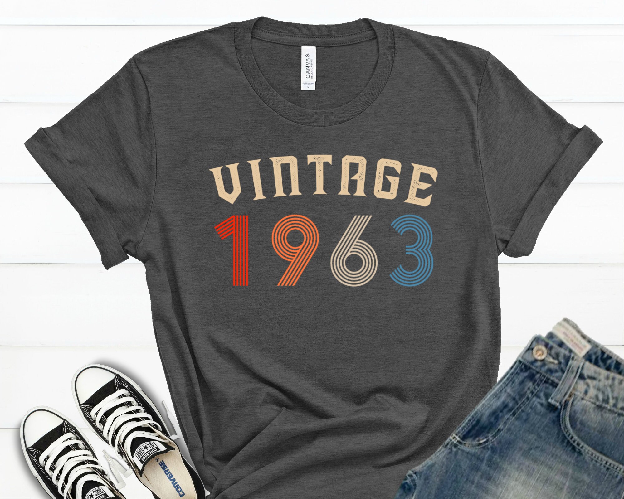 Vintage 1963 Birthday Shirt 58th Birthday Unisex Shirts for | Etsy