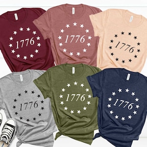 1776 Shirt, American History 1776 13 Stars Shirt, Independence Shirt