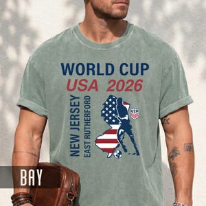 New Jersey East Rutherford Map World Cup USA 2026 Shirt, Soccer Fan Apparel Tee image 1