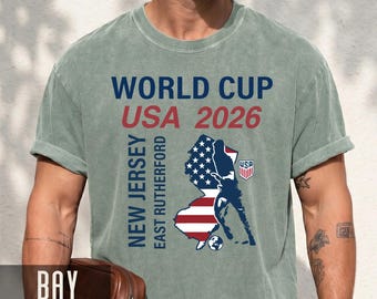New Jersey East Rutherford Map World Cup USA 2026 Shirt, Soccer Fan Apparel Tee