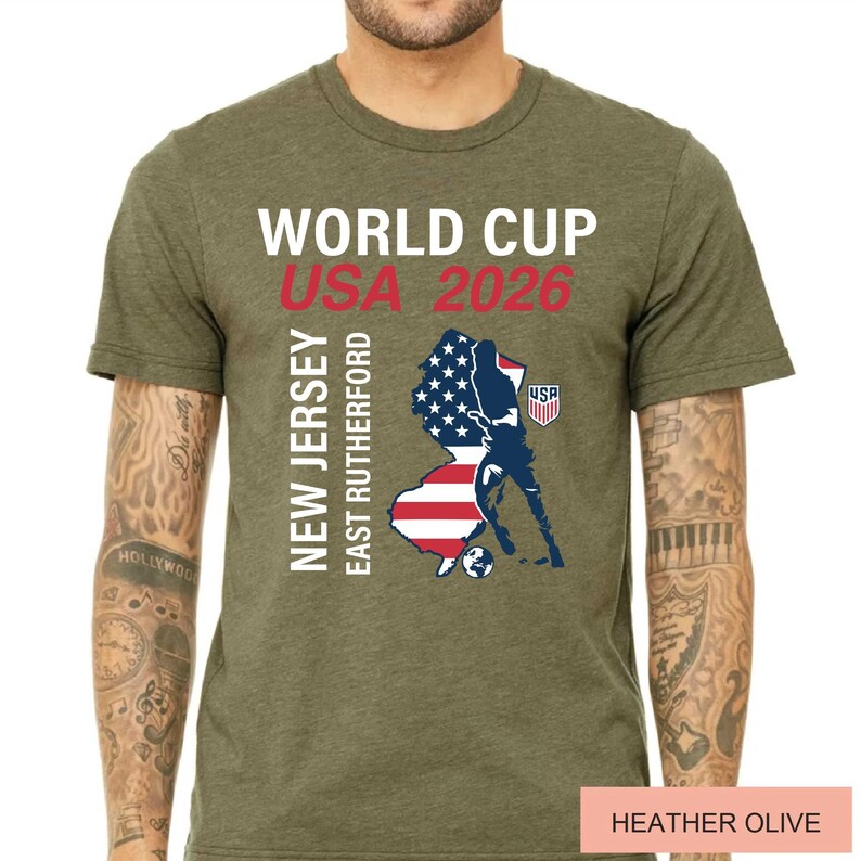 New Jersey East Rutherford Map World Cup USA 2026 Shirt, Soccer Fan Apparel Tee image 12