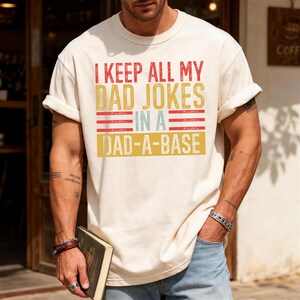 Dad Jokes T-Shirt, Dad-a-Base Shirt, Father's Day Gift image 6
