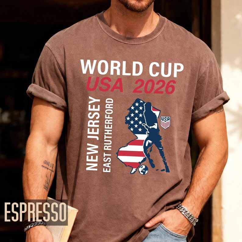New Jersey East Rutherford Map World Cup USA 2026 Shirt, Soccer Fan Apparel Tee image 10