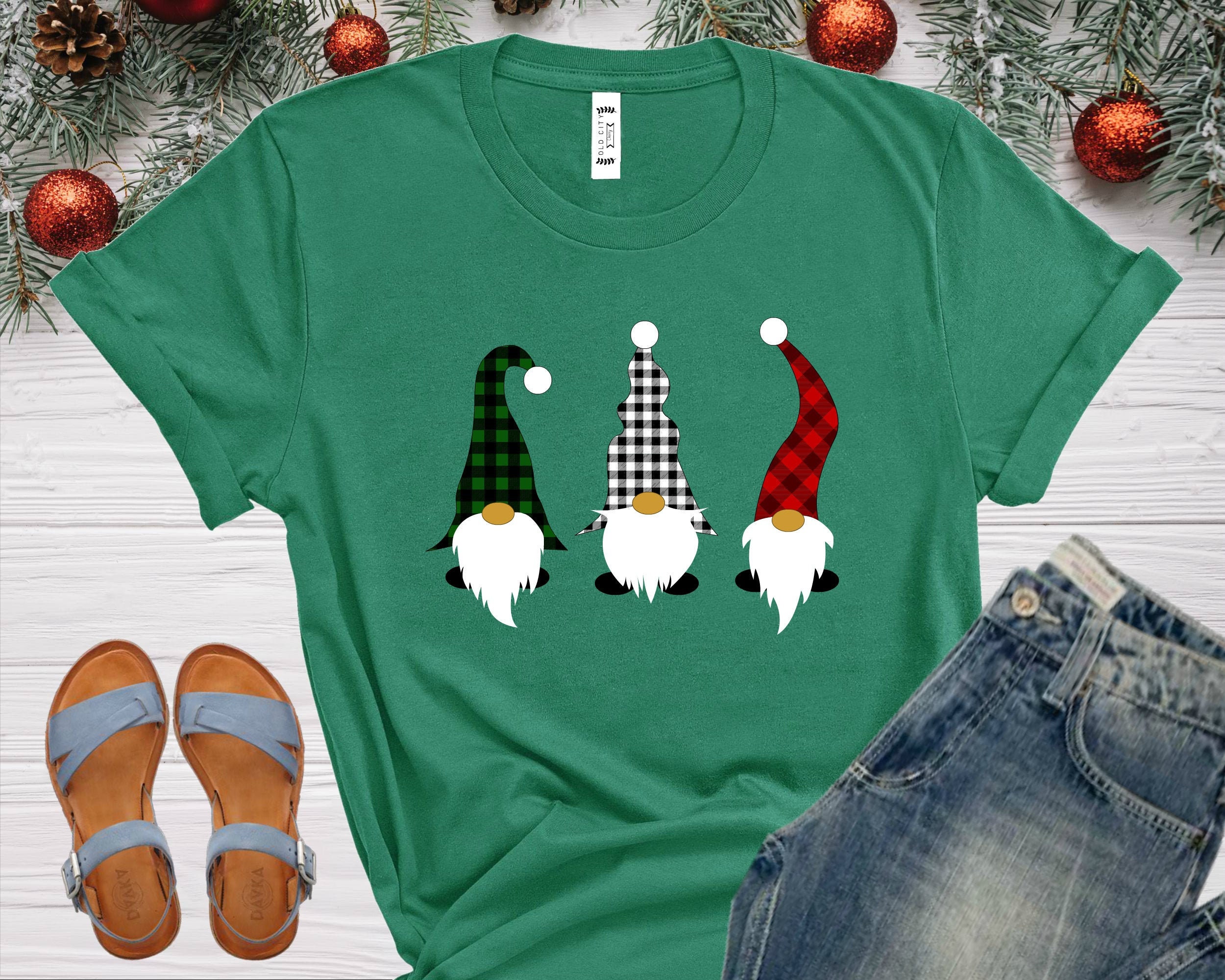 Chirstmas Gnome Shirt Gnome Christmas Shirt Women Gnomes | Etsy