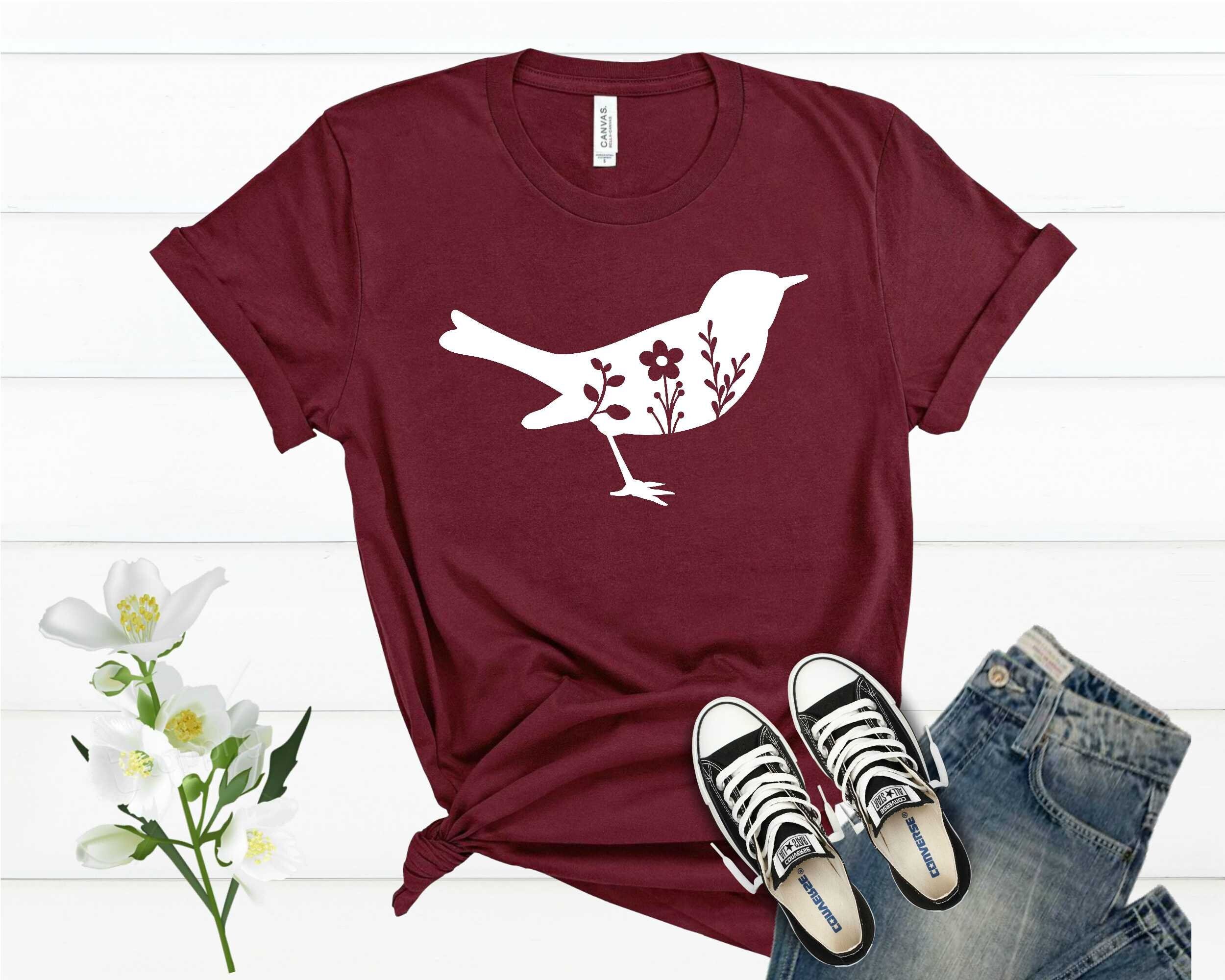 Denim and flower bird shirt 2025