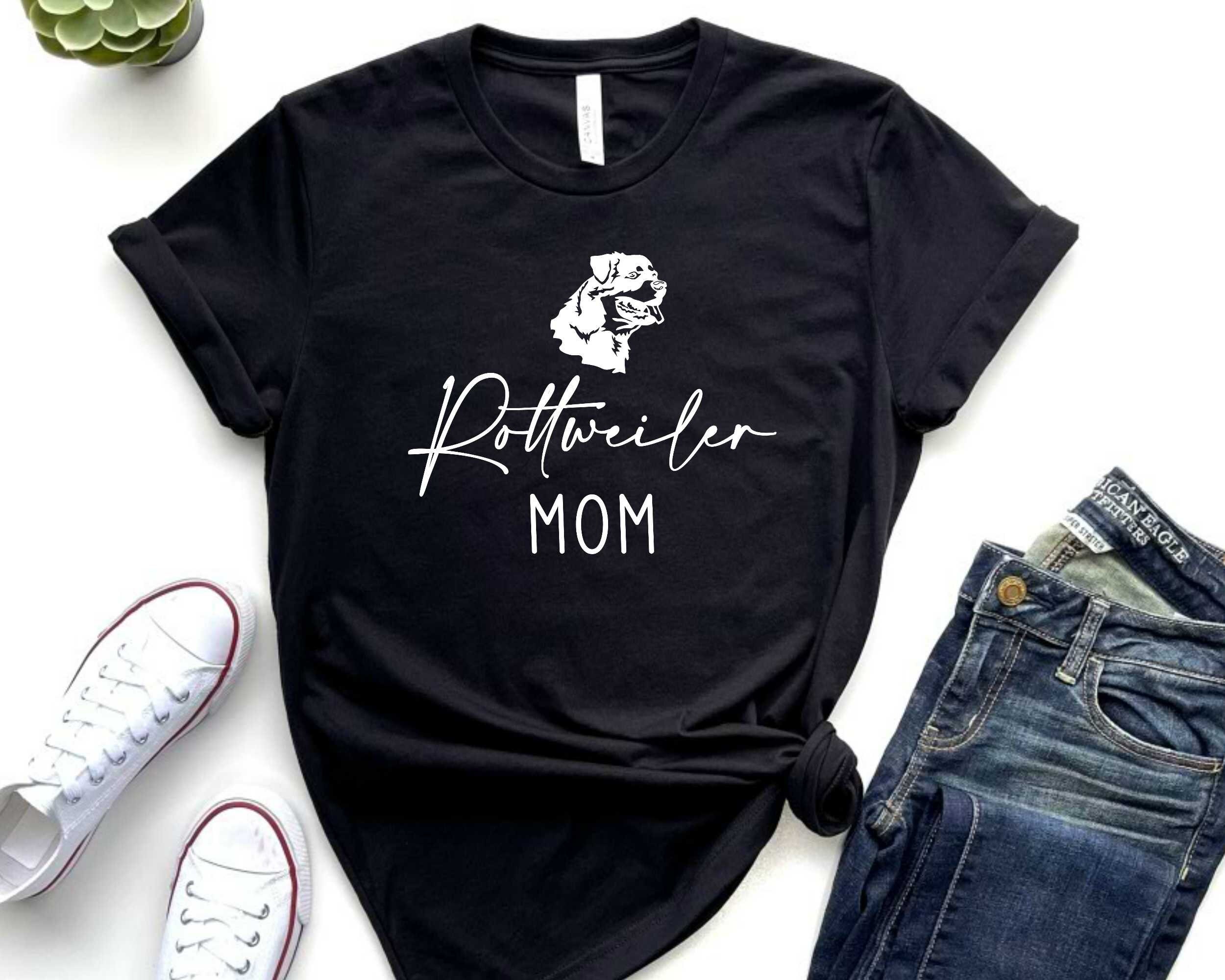 Discover Rottweiler Mom Shirt, Rottweiler Mom Tshirt or Long sleeve Shirt for Women, Rottweiler Mom T Shirt for Her Owners Birthday