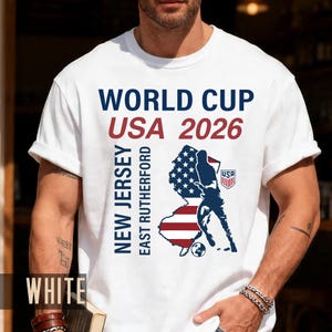 New Jersey East Rutherford Map World Cup USA 2026 Shirt, Soccer Fan Apparel Tee image 3