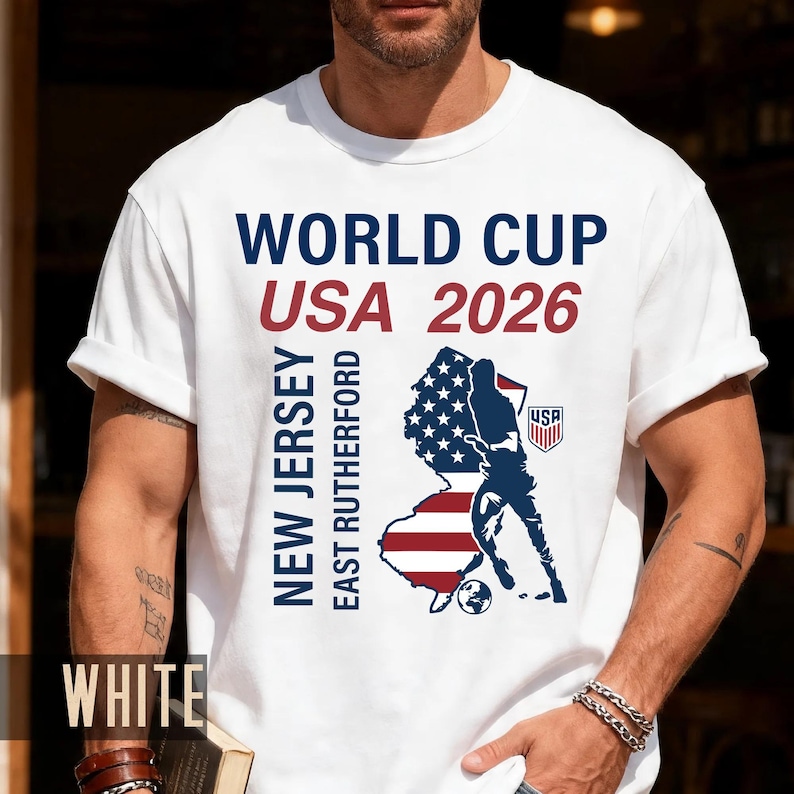 New Jersey East Rutherford Map World Cup USA 2026 Shirt, Soccer Fan Apparel Tee image 3