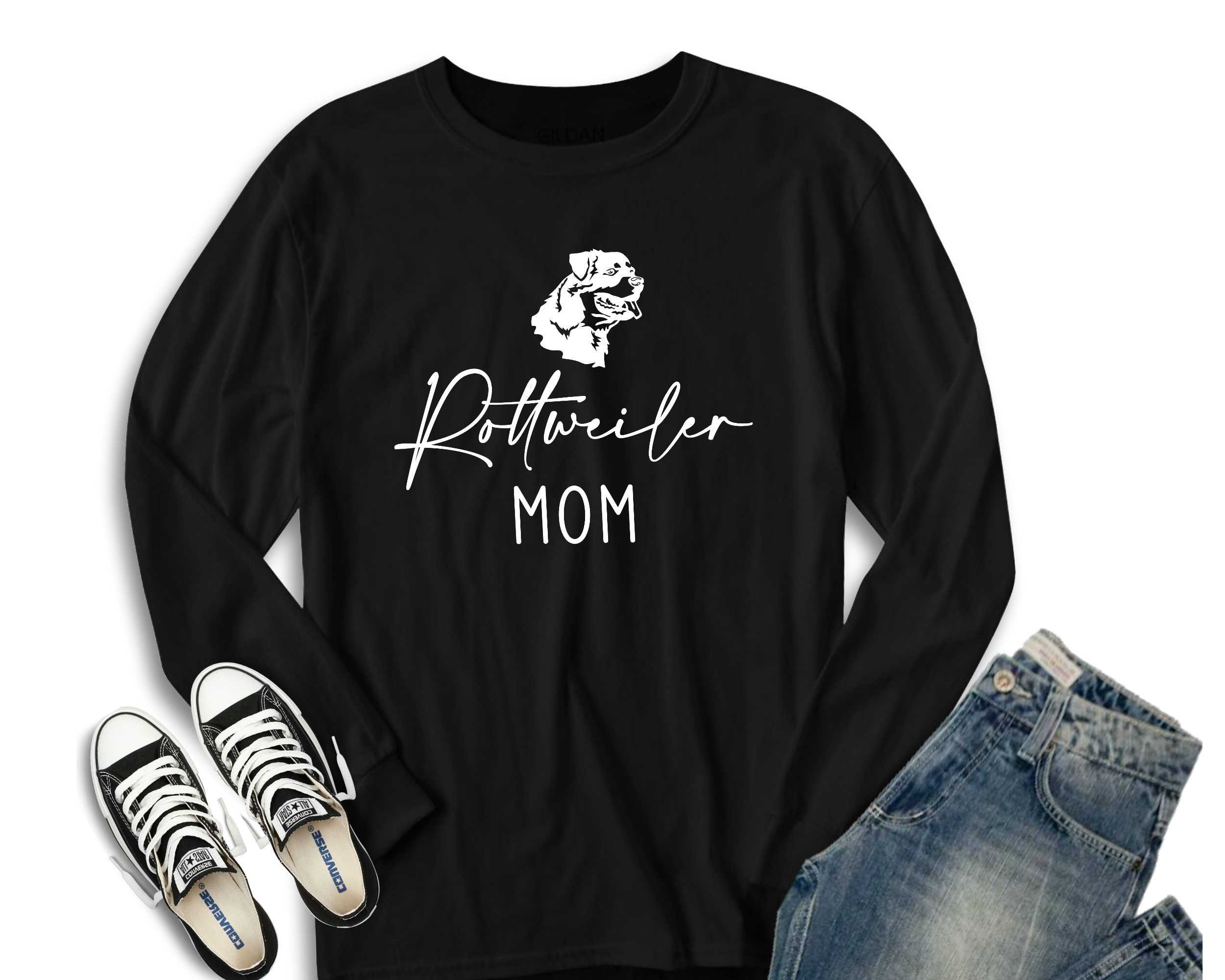 Discover Rottweiler Mom Shirt, Rottweiler Mom Tshirt or Long sleeve Shirt for Women, Rottweiler Mom T Shirt for Her Owners Birthday