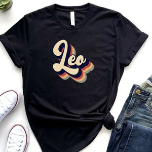 Leo Shirt, Leo Zodiac Shirt, Retro Zodiac t shirt Leo , Leo Birth Sign Tee, Leo Birthday Shirt, Leo Shirt for Men image 3