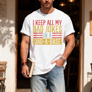Dad Jokes T-Shirt, Dad-a-Base Shirt, Father's Day Gift image 5