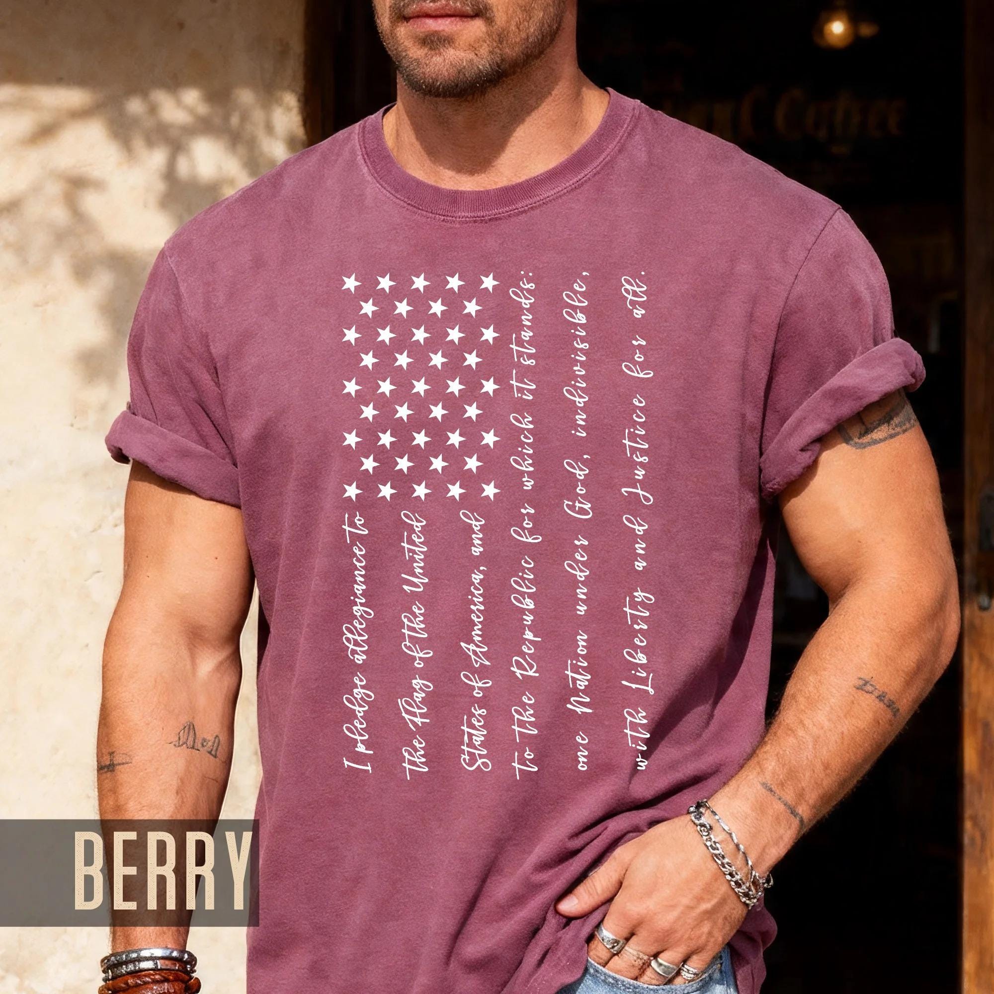 Pledge of Allegiance Flag T Shirt - Etsy