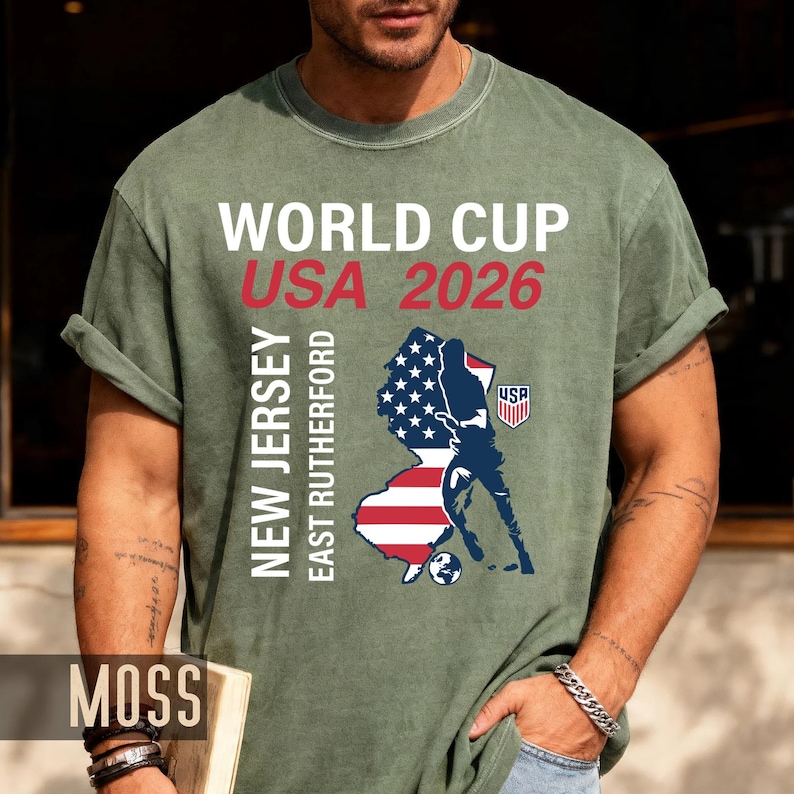 New Jersey East Rutherford Map World Cup USA 2026 Shirt, Soccer Fan Apparel Tee image 6