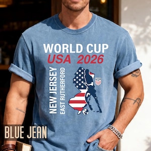 New Jersey East Rutherford Map World Cup USA 2026 Shirt, Soccer Fan Apparel Tee image 4
