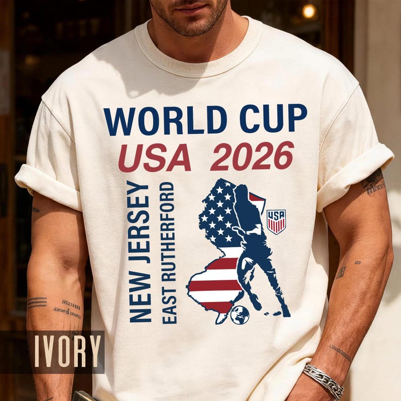 New Jersey East Rutherford Map World Cup USA 2026 Shirt, Soccer Fan Apparel Tee image 7