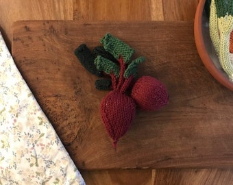 Leafy Beet Knitting Pattern