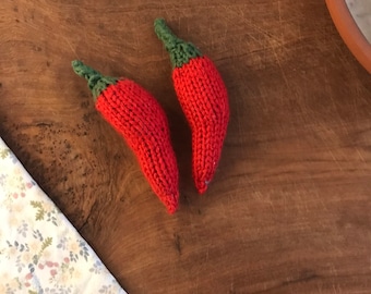 Chili pepper knitting pattern