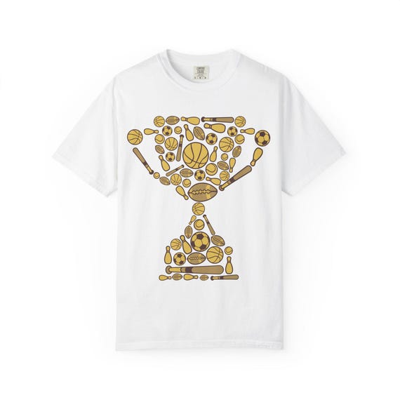 Sports Icon Hourglass T-shirt | Athletic Icons Graphic Tee