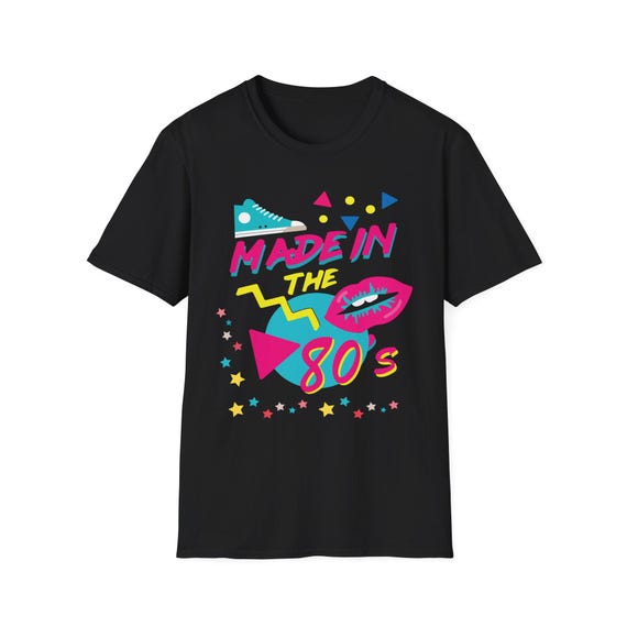Made in the 80s Retro Neon Tee | 80s Mixtape Nostalgia T-Shirt