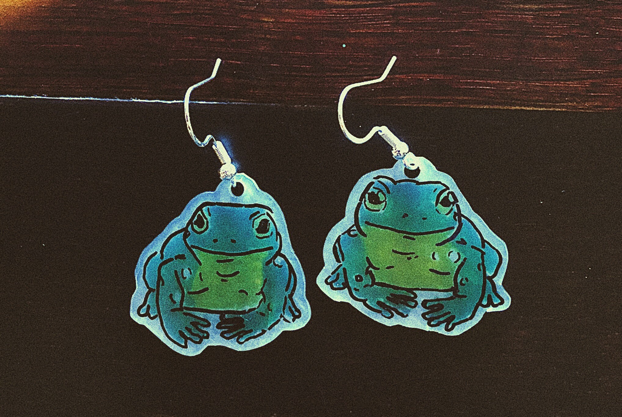Frog earrings Etsy