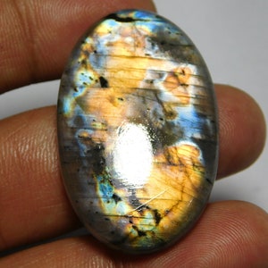 Labradorite Cabochons Spectrolite Labradorite Gemstone Labradorite Top Quality Loose stone Labradorite semi precious (63Cts.41X25MM)