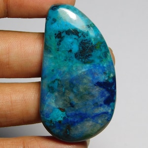 Shattuckite Gemstone Cabochon, Top Quality Natural &quot;Shattuckite&quot; Cabochons Shattuckite Loose semi precious Jewelry  (86Cts.48X26MM)
