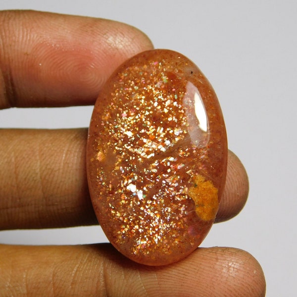 Gorgeous Sunstone Cabochon , Sunstone Gemstone Cabochon - Handcrafted Gemstone for Unique Jewelry Designs DIY Jewelry 41Cts.(34X22)MM