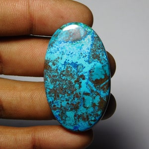 Natural Shattuckite Gemstone Top Quality Shattuckite Cabochon Shattuckite Loose semi precious Jewelry  (68Cts.42X26MM)