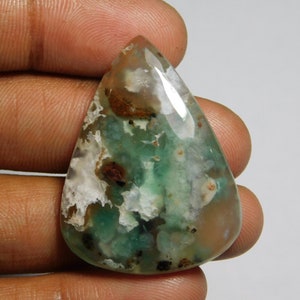 Top Quality Green Chalcedony Gemstone Green Chalcedony Cabochons Chalcedony Loose semi precious Jewelry making gemstone (46Cts.36X27MM)