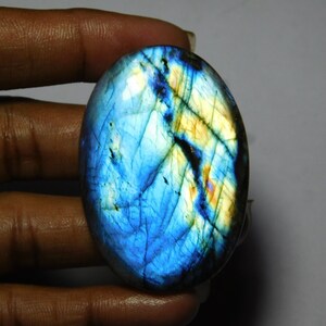 Multi labradorite Gemstone-Oval Shape Multi labradorite Handmade- cabochon Best Polished ,jewelry Making stone (113Cts.53X37MM)