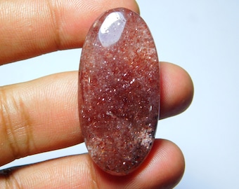 4 Pieces Natural Strawberry Quartz Cabochons Lot 19x19mm to 22x22mm Cushion Shape Quartz Gemstones Cabs Loose Stones Smooth Gems Cab C-7699