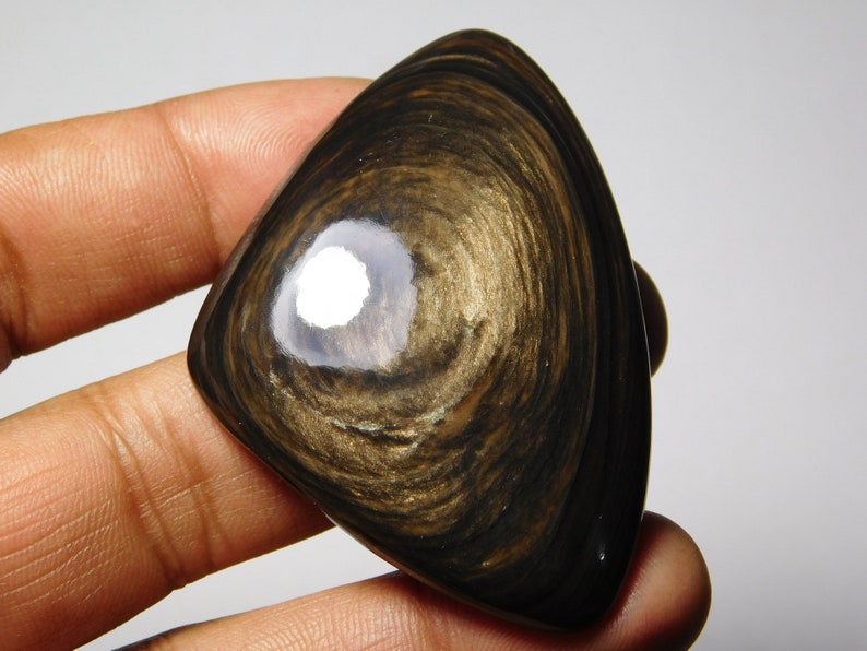 150Cts.60X42MM Natural Fire sheen obsidian Smooth Cabochon Fire sheen obsidian Loose Gemstones Fire sheen obsidian Loose semi precious
