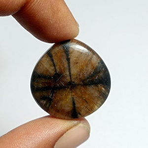 chiastolite gemstone cabochon - chiastolite semi precious stone Natural Handcrafted chiastolite cabochon jewelry making 46 cts 26X25 MM