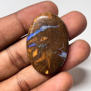 Boulder opal Gemstone Top Quality Boulder opal Cabochon Natural Boulder opal Loose semi precious Opal Jewelry making (76Cts.41X28MM)