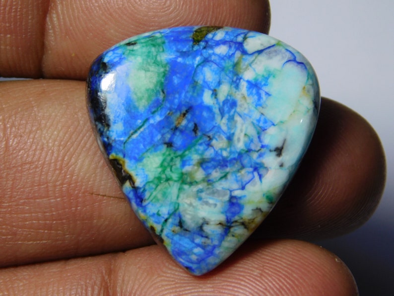 55Cts.26X24MM Natural Azurite Turquoise Gemstone Top Quality Azurite Turquoise Cabochon Azurite Turquoise Loose semi precious Jewelry