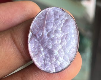 Purple Lepidolite Cabochon | Lithium Mica Gemstone, 43 Carats