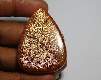 Gorgeous Sunstone Cabochon , Sunstone Gemstone Cabochon - Handcrafted Gemstone for Unique Jewelry Designs DIY Jewelry 87Cts.(46X32)MM