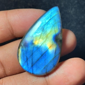 Multi labradorite Gemstone cabochon-Multi Flashy labradorite Gemstone Best Polished ,Handmade- jewelry Making Using stone  (55Cts.43X26MM)