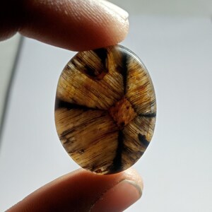chiastolite gemstone cabochon - chiastolite semi precious stone Natural Handcrafted chiastolite cabochon jewelry making 32 cts 29X22 MM