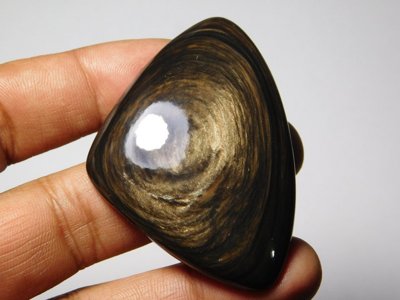 150Cts.60X42MM Natural Fire sheen obsidian Smooth Cabochon Fire sheen obsidian Loose Gemstones Fire sheen obsidian Loose semi precious