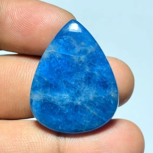 blue Apatite Gemstone Cabochon, Apatite semi precious gemstone Jewelry Making, Blue Apatite loose Gemstone 51Cts.33X26M