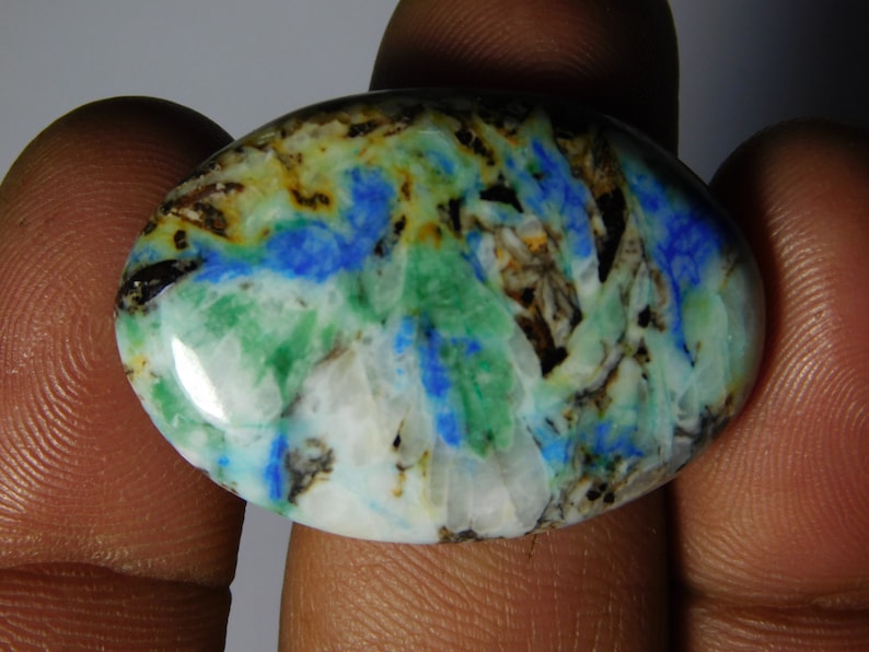 59Cts.33X23MM Natural Azurite Turquoise Gemstone Top Quality Azurite Turquoise Cabochon Azurite Turquoise Loose semi precious Jewelry